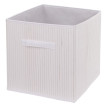 Lot de 4 boîtes pliantes HWC-C21 corbeille de rangement Boîte de tri Boîte de rangement bambou 32x32x32cm - blanc