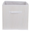 Lot de 4 boîtes pliantes HWC-C21 corbeille de rangement Boîte de tri Boîte de rangement bambou 32x32x32cm - blanc