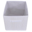 Lot de 4 boîtes pliantes HWC-C21 corbeille de rangement Boîte de tri Boîte de rangement bambou 32x32x32cm - blanc