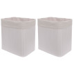 Lot de 2 paniers de rangement HWC-C21 Panier Boîte de rangement Boîte de tri Panier d'étagère bambou 33x33x23cm - blan