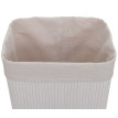 Lot de 2 paniers de rangement HWC-C21 Panier Boîte de rangement Boîte de tri Panier d'étagère bambou 33x33x23cm - blan