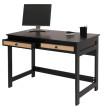 Bureau HWC-O36 table de bureau pour ordinateur portable table de travail tiroir 78x110x60cm bois - noir