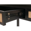 Bureau HWC-O36 table de bureau pour ordinateur portable table de travail tiroir 78x110x60cm bois - noir