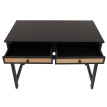 Bureau HWC-O36 table de bureau pour ordinateur portable table de travail tiroir 78x110x60cm bois - noir