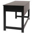Bureau HWC-O36 table de bureau pour ordinateur portable table de travail tiroir 78x110x60cm bois - noir