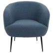 Fauteuil Lounge HWC-O37 Fauteuil Cocktail/Club Fauteuil rembourré Tissu/Textile Bouclé (330g/m2) Métal MVG - bleu