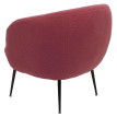 Fauteuil lounge HWC-O37 fauteuil cocktail/club fauteuil rembourré tissu/textile bouclé (330g/m2) métal MVG - pourpre-r