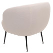 Fauteuil Lounge HWC-O37 Fauteuil Cocktail/Club Fauteuil rembourré Tissu/Textile Bouclé (330g/m2) Métal MVG - blanc