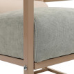 Fauteuil lounge HWC-O38 fauteuil cocktail/fauteuil rembourré fauteuil club tissu/textile (420 g/m2) métal MVG - beige