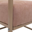 Fauteuil lounge HWC-O38 fauteuil cocktail/fauteuil rembourré fauteuil club tissu/textile (420 g/m2) métal MVG - beige