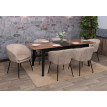Lot de 6 chaises de salle à manger HWC-O28 chaise de cuisine rembourrée Chaise tissu/textile (340g/m2) métal - taupe