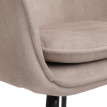 Lot de 6 chaises de salle à manger HWC-O28 chaise de cuisine rembourrée Chaise tissu/textile (340g/m2) métal - taupe