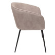 Lot de 6 chaises de salle à manger HWC-O28 chaise de cuisine rembourrée Chaise tissu/textile (340g/m2) métal - taupe