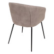 Lot de 6 chaises de salle à manger HWC-O28 chaise de cuisine rembourrée Chaise tissu/textile (340g/m2) métal - taupe