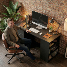 Bureau informatique multicompartiment Platoon noir