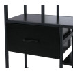 Étagère HWC-P11, étagère bibliothèque étagère sur pied, tiroirs industriel MDF métal mélamine 150x81x33cm- noir
