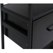 Étagère HWC-P11, étagère bibliothèque étagère sur pied, tiroirs industriel MDF métal mélamine 150x81x33cm- noir