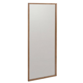 Miroir MCA HWC-P56, miroir mural, miroir de dressing, miroir d'entrée, 120 x 50 x 2 cm, verre, bois massif de chêne