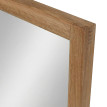 Miroir MCA HWC-P56, miroir mural, miroir de dressing, miroir d'entrée, 120 x 50 x 2 cm, verre, bois massif de chêne