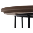 MCA Lot de 2 tables basses HWC-P58, tables d'appoint, tables de salon, tables basses, style industriel, métal, bois de c