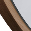 Miroir MCA HWC-P55, miroir mural, miroir de dressing, miroir d'entrée, bois massif, verre 40 cm, chêne