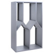 Rangement pour bois de chauffage HWC-P76, étagère pour bois de cheminée/bois de chauffage, abri pour bois, extérieur, mé