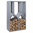 Rangement pour bois de chauffage HWC-P76, étagère pour bois de cheminée/bois de chauffage, abri pour bois, extérieur, mé
