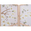 Paravent HWC-O70, cloison de séparation, protection visuelle, séparation de pièce, motifs naturels, bois, MVG, polyéthyl