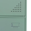 Casier HWC-P63, casier coffre-fort armoire à casiers 3 portes, 90x38x45cm acier- vert menthe
