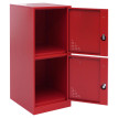 Armoire à casiers HWC-P63, armoire à casiers sécurisés, armoire à casiers 2 portes, 90 x 38 x 45 cm, acier- rouge