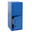 Armoire à casiers HWC-P63, armoire à casiers, armoire à casiers 2 portes, 90 x 38 x 45 cm, acier- bleu