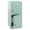 Armoire à casiers HWC-P63, armoire à casiers, armoire à casiers 2 portes, 90 x 38 x 45 cm, acier- vert menthe