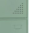 Armoire à casiers HWC-P63, armoire à casiers, armoire à casiers 2 portes, 90 x 38 x 45 cm, acier- vert menthe