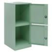 Armoire à casiers HWC-P63, armoire à casiers, armoire à casiers 2 portes, 90 x 38 x 45 cm, acier- vert menthe