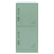 Armoire à casiers HWC-P63, armoire à casiers, armoire à casiers 2 portes, 90 x 38 x 45 cm, acier- vert menthe