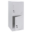 Armoire à casiers HWC-P63, armoire à casiers, armoire à casiers 2 portes, 90 x 38 x 45 cm, acier- blanc