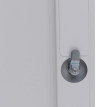 Armoire à casiers HWC-P63, armoire à casiers, armoire à casiers 2 portes, 90 x 38 x 45 cm, acier- blanc