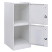 Armoire à casiers HWC-P63, armoire à casiers, armoire à casiers 2 portes, 90 x 38 x 45 cm, acier- blanc