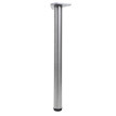 Lot de 2 pieds de table HWC-H36, pour bureau, pied de table à manger, piètement de table, 73 cm, aspect acier inoxydable