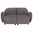Ensemble de salon HWC-P33, canapé 2 places, 2 fauteuils, tissu/textile chenille (330 g/m2) Oeko-Tex- gris clair