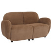 Ensemble de salon HWC-P33, canapé 2 places, 2 fauteuils, tissu/textile chenille (330 g/m2) Oeko-Tex- marron
