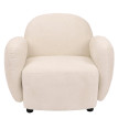 Ensemble de salon HWC-P33, canapé 2 places, 2 fauteuils, tissu/textile chenille (330 g/m2) Oeko-Tex- crème