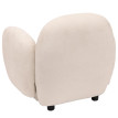 Ensemble de salon HWC-P33, canapé 2 places, 2 fauteuils, tissu/textile chenille (330 g/m2) Oeko-Tex- crème