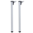 Lot de 2 pieds de table HWC-H34, pour bureau, pied de table à manger, structure de table, pliable 72 cm- blanc