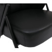 Fauteuil HWC-P30, fauteuil rembourré/cocktail/club Lounge Chair Vintage Retro Industrial Métal Simili cuir- noir