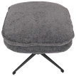 Tabouret rembourré HWC-P32, tabouret/repose-pieds repose-pieds ottomane tissu/textile chenille (370 g/m2)- gris