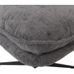 Tabouret rembourré HWC-P32, tabouret/repose-pieds repose-pieds ottomane tissu/textile chenille (370 g/m2)- gris
