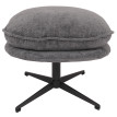 Tabouret rembourré HWC-P32, tabouret/repose-pieds repose-pieds ottomane tissu/textile chenille (370 g/m2)- gris
