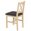 Lot de 4 chaises de salle à manger HWC-F77, chaise avec dossier, chaise de cuisine, bois massif, tissu, style cottage- n