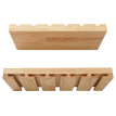 Lot de 2 casiers à vin HWC-P22, porte-verres/bouteilles Bar mural pour 6 bouteilles/15 verres Bois certifié MVG 61 x 28